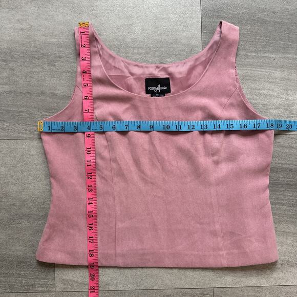 Positive Attitude Top Size 10 Petite Sleeveless Mauve Pink Vintage - Picture 3 of 4